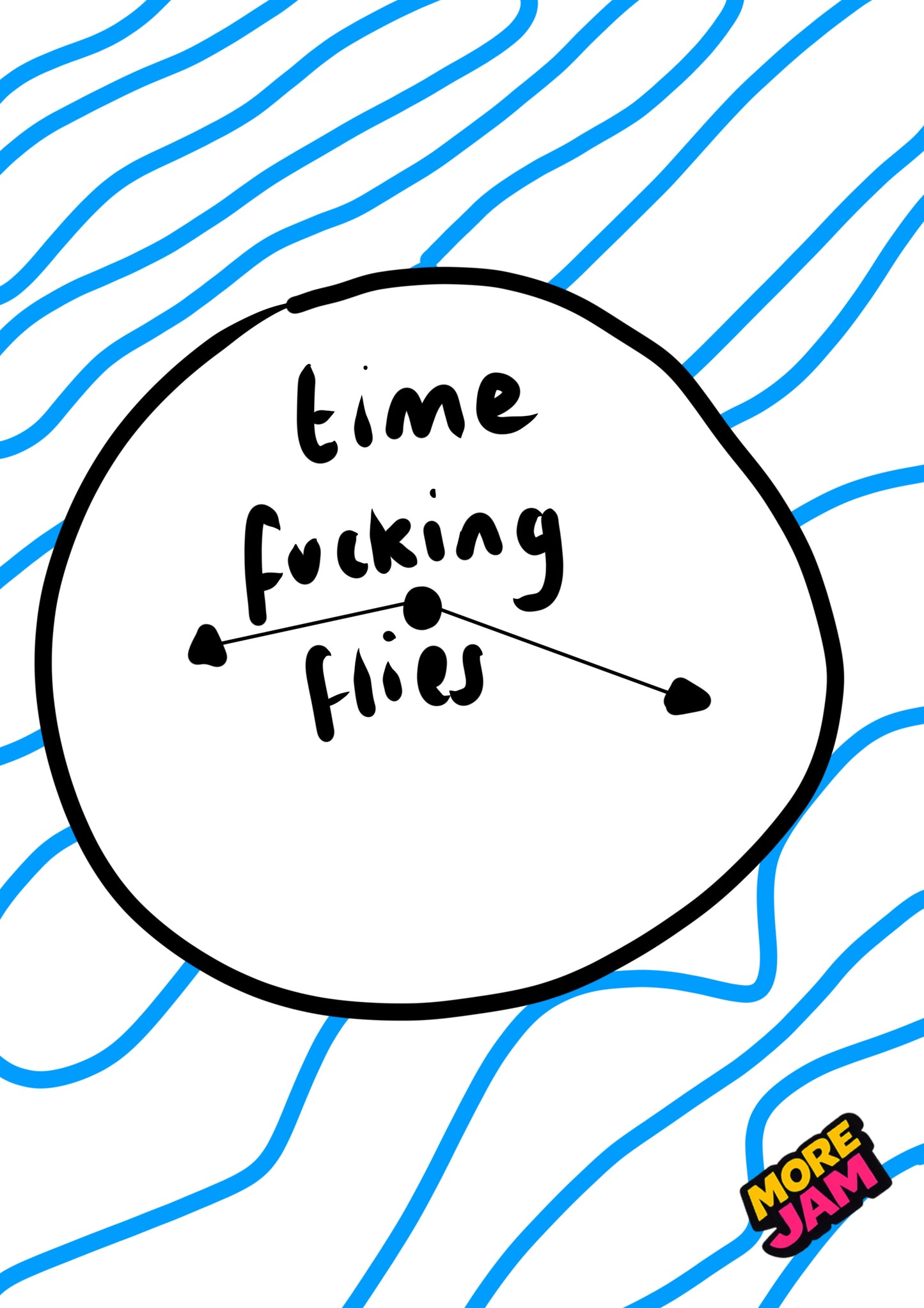 Time Flies Prints UK | Unique A4 Wall Art | More Jam