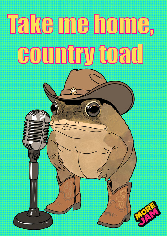 Take Me Home Country Toad | Funny Birthday Card | More Jam