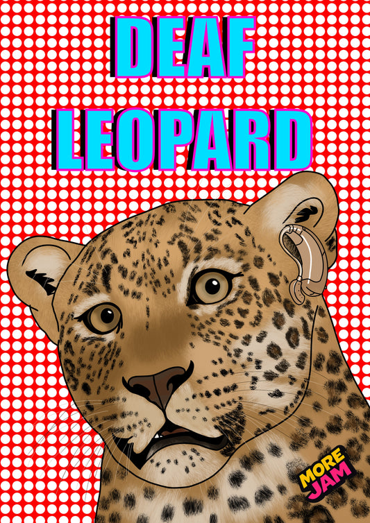 Deaf Leopard | Funny Birthday Card | More Jam
