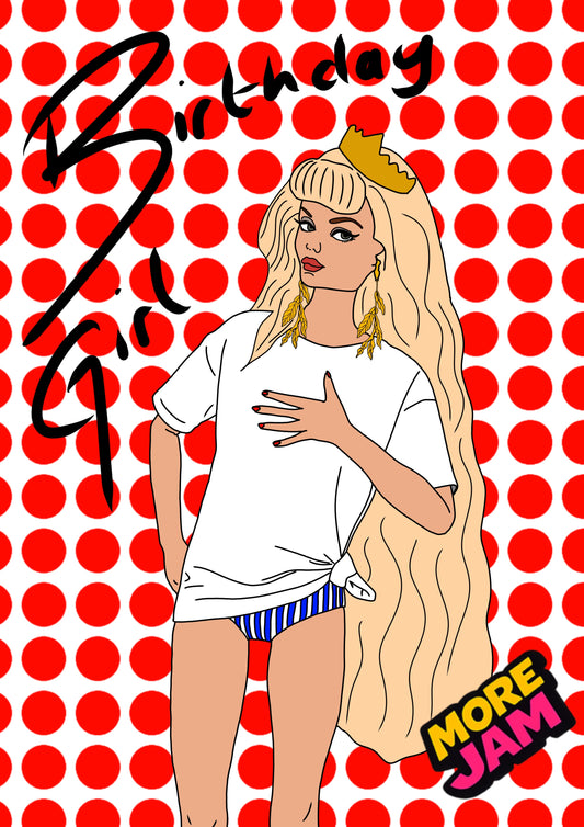 Birthday Girl Barbie | Funny Birthday Card | More Jam