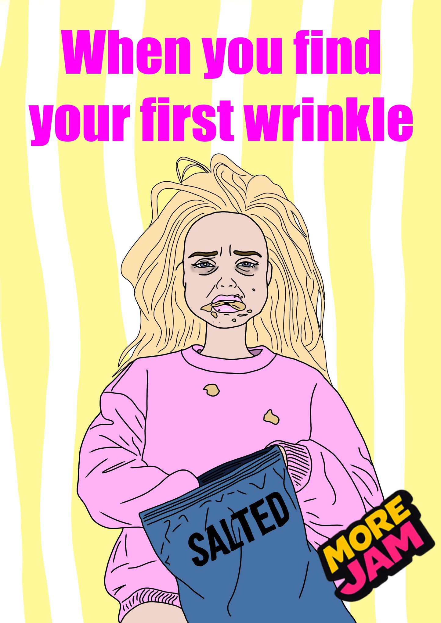 First Wrinkle | Funny Birthday Card | More Jam
