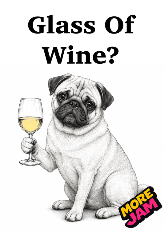 Sophisticated Pug | Funny Birthday Card | More Jam