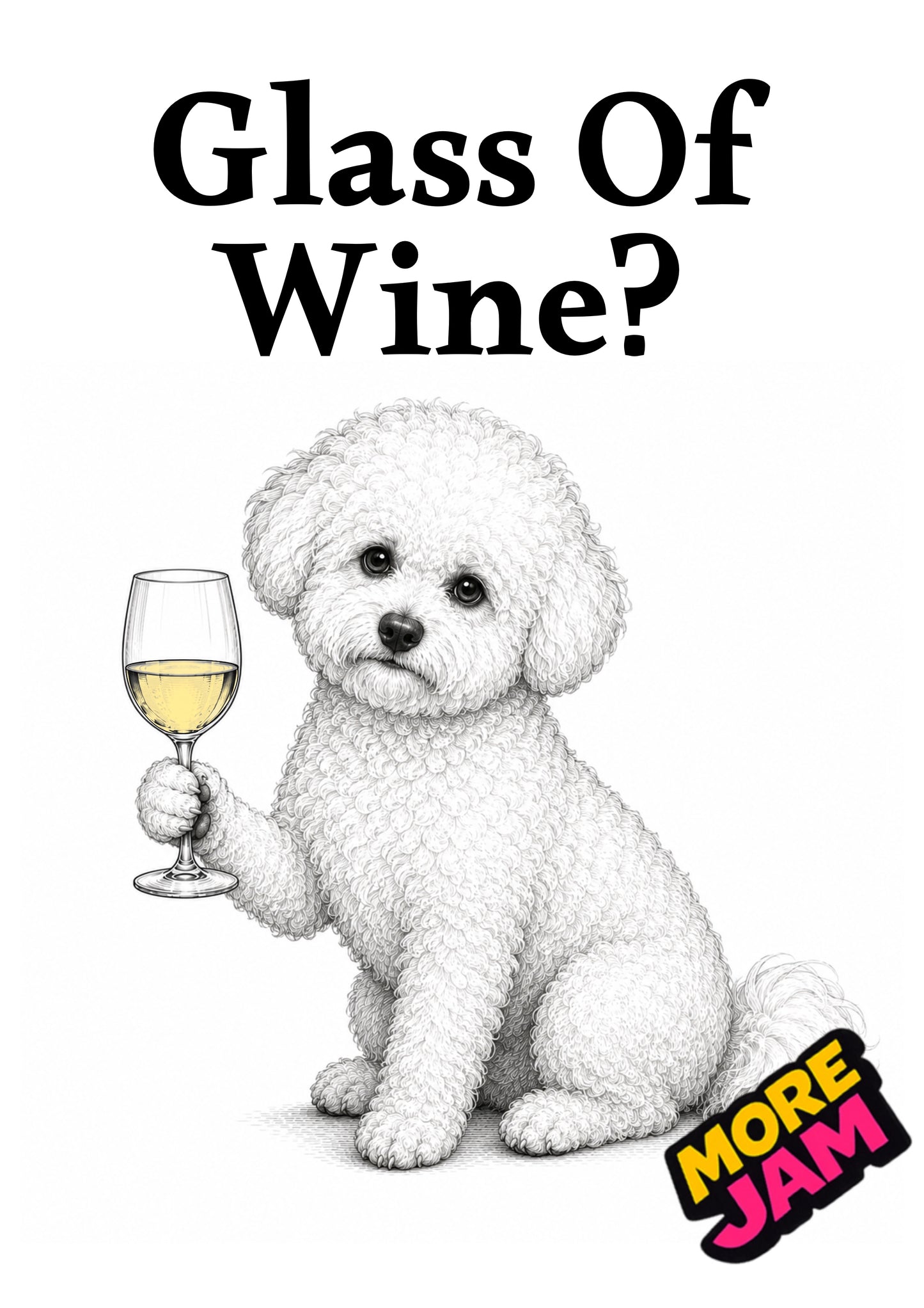 Sophisticated Bichon Frise | Funny Birthday Card | More Jam