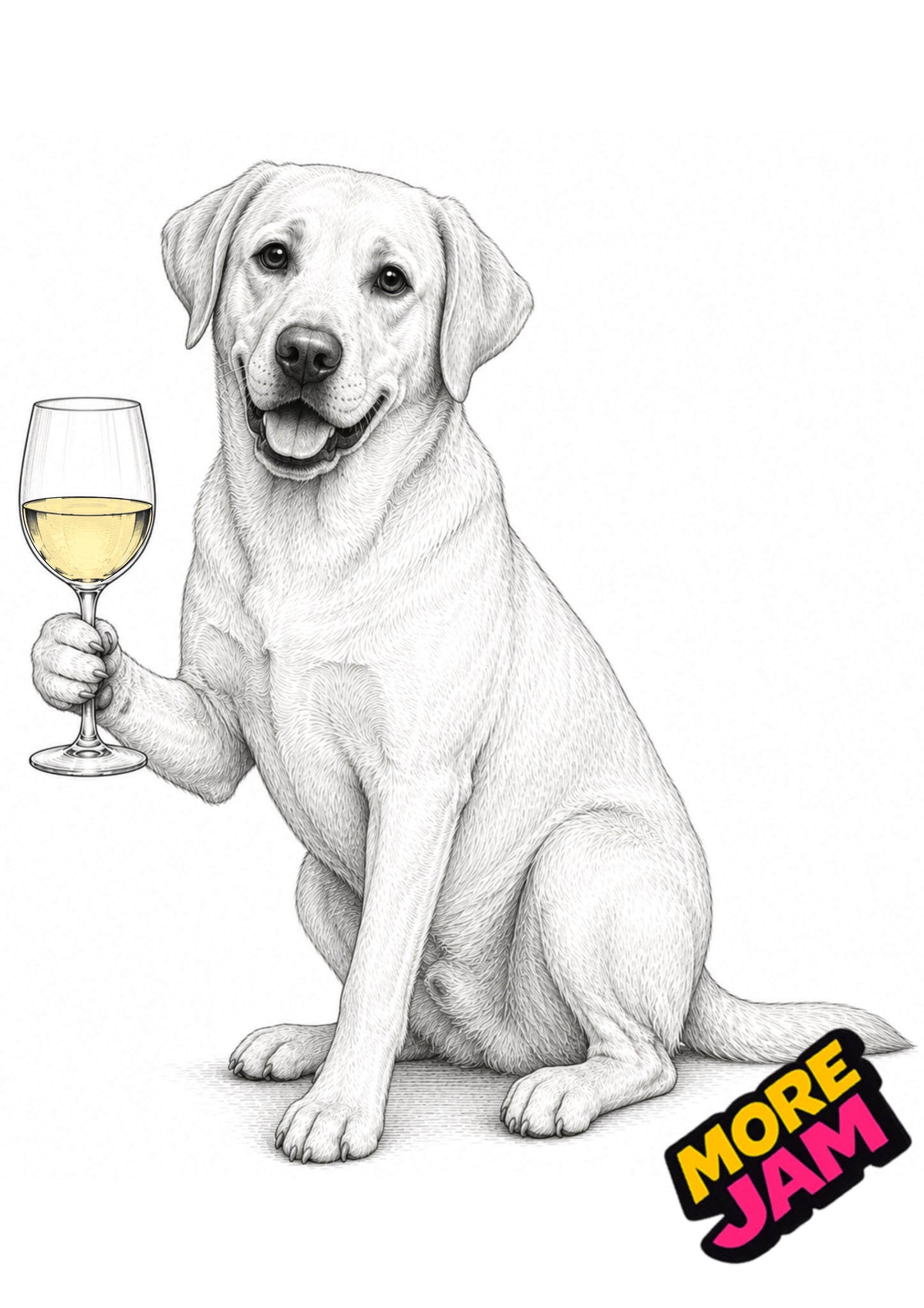 Sophisticated Labrador Print UK | Unique A4 Wall Art | More Jam