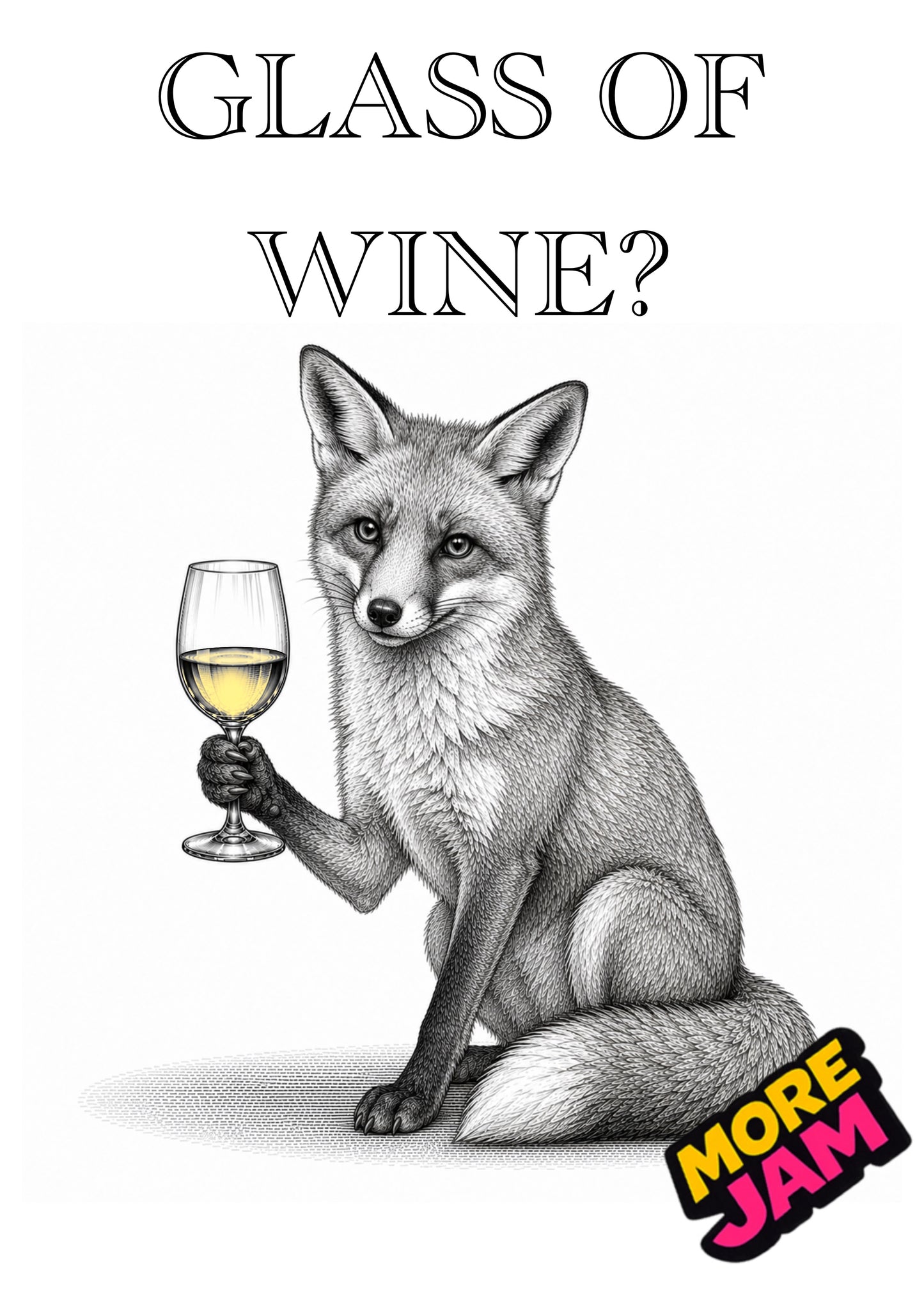 Sophisticated Fox | Funny Birthday Card | More Jam