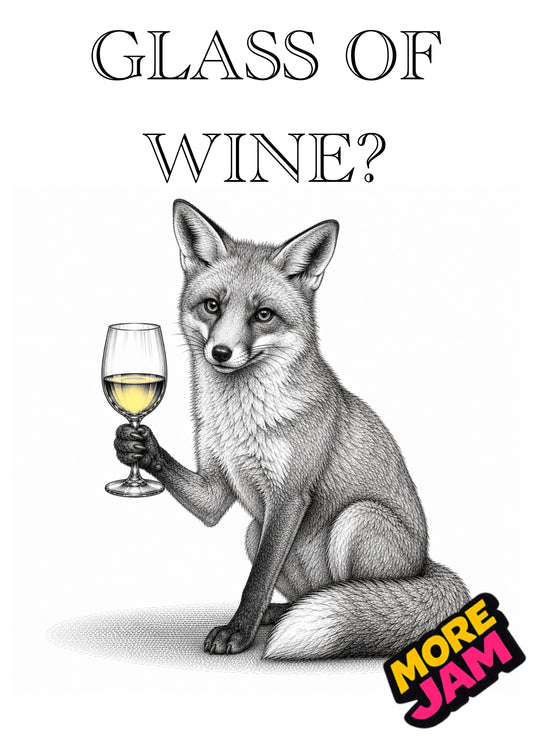 Sophisticated Fox | Funny Birthday Card | More Jam
