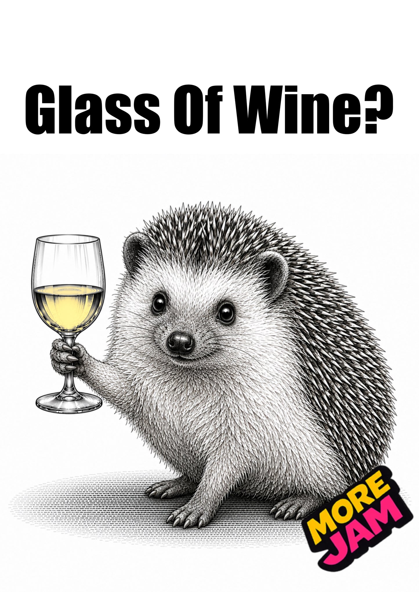 Sophisticated Hedgehog | Funny Birthday Card | More Jam