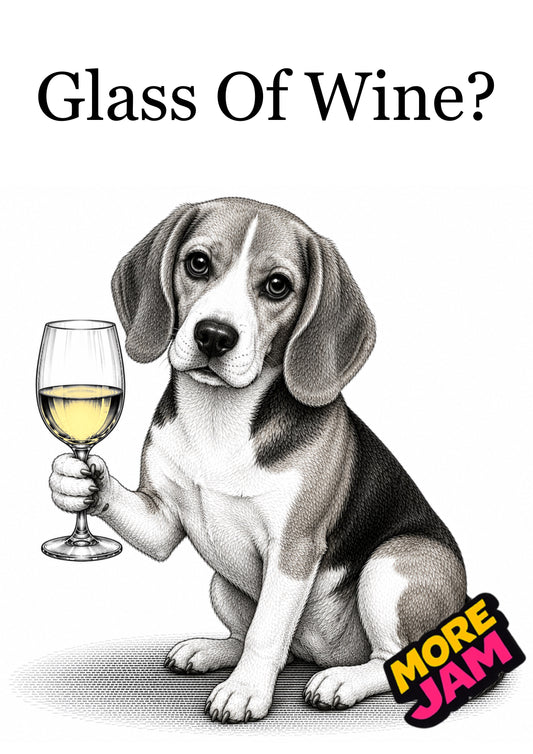 Sophisticated Beagle | Funny Birthday Card | More Jam