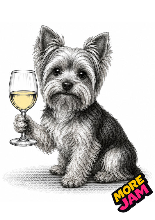 Sophisticated Yorkshire Terrier Print UK | Unique A4 Wall Art | More Jam