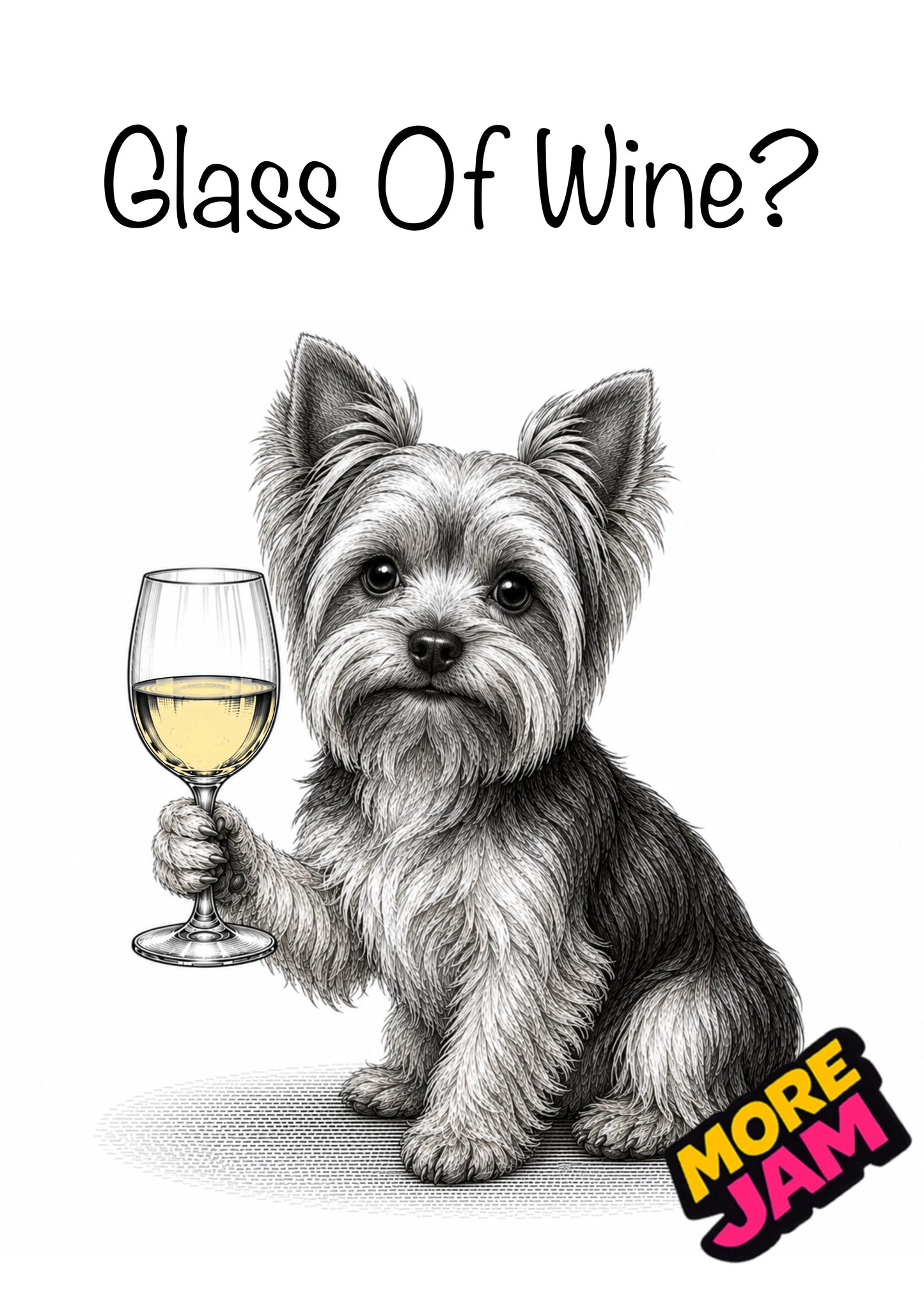 Sophisticated Yorkshire Terrier | Funny Birthday Card | More Jam