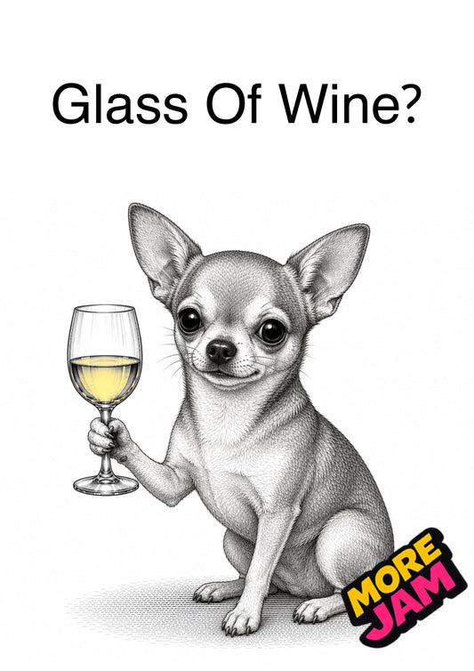 Sophisticated Chihuahua | Funny Birthday Card | More Jam