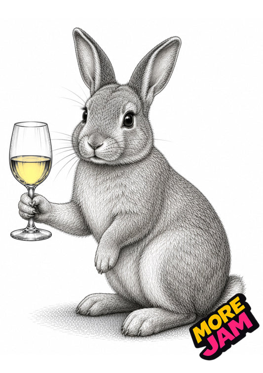 Sophisticated Rabbit Print UK | Unique A4 Wall Art | More Jam