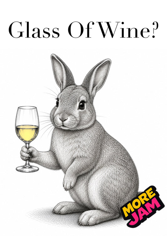 Sophisticated Rabbit | Funny Birthday Card | More Jam