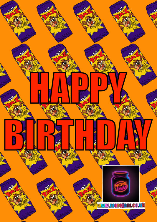 Birthday Card Taz Bars