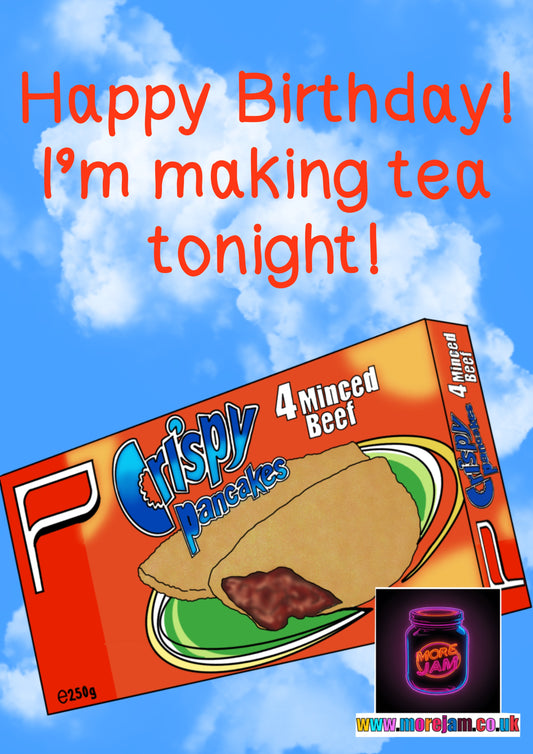 Birthday Card Mince Pancakes