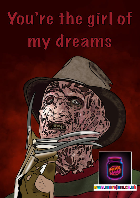 Any Occasion Card Freddy Krueger Girl Of My Dreams