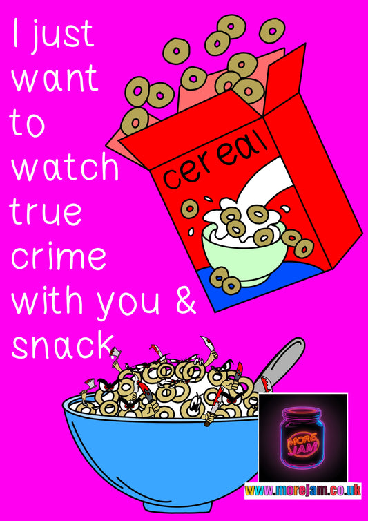 Any Occasion Card Cereal Killer True Crime & Snacks