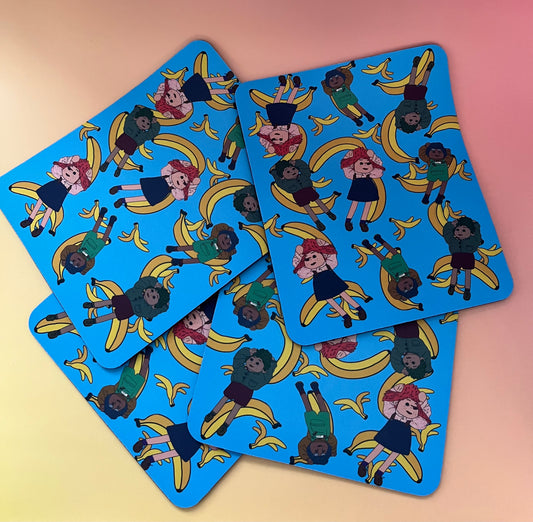 Falling Tots Mouse Mats