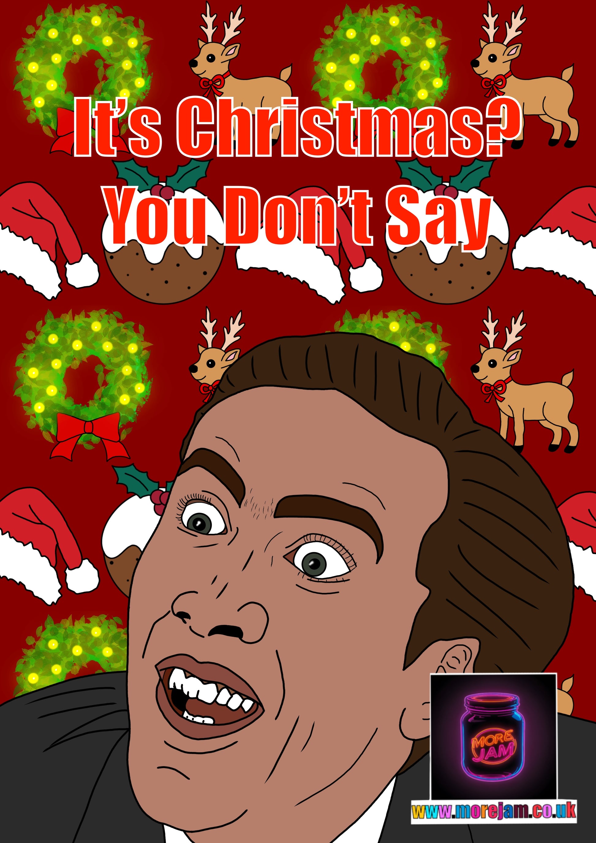 Nicholas Cage | Funny Christmas Card | More Jam