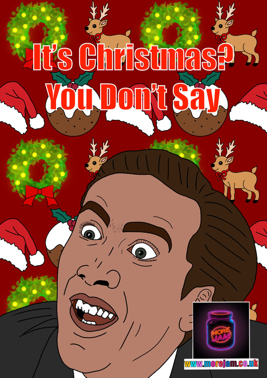 Nicholas Cage | Funny Christmas Card | More Jam