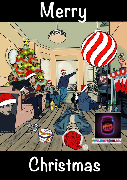 Oasis Definitely Maybe | Funny Christmas Card | More Jam
