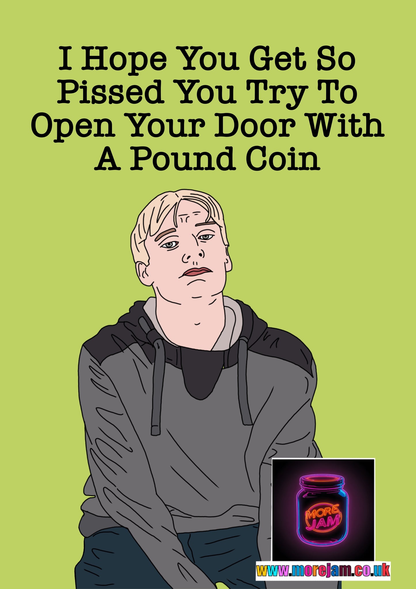 “Open The Door With A Pound Coin” This Country - Funny BBC Comedy Card