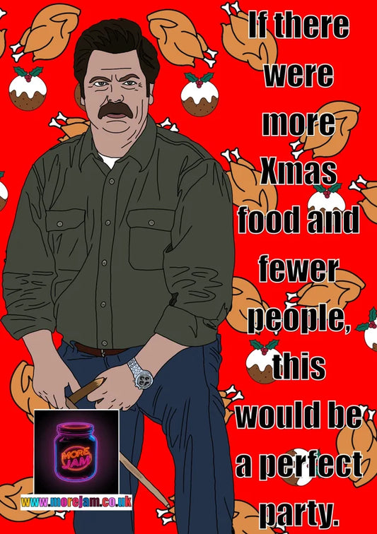 Parks and Recreation Ron Swanson | Funny Christmas Card | More Jam