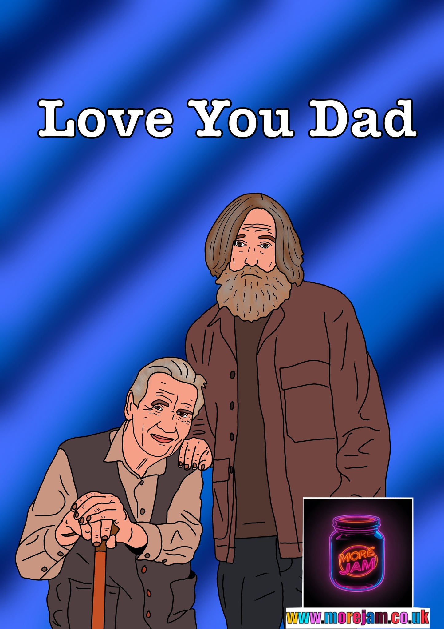 Small Prophets Michael & Brian "Love You Dad"  - Funny Birthday Card More Jam
