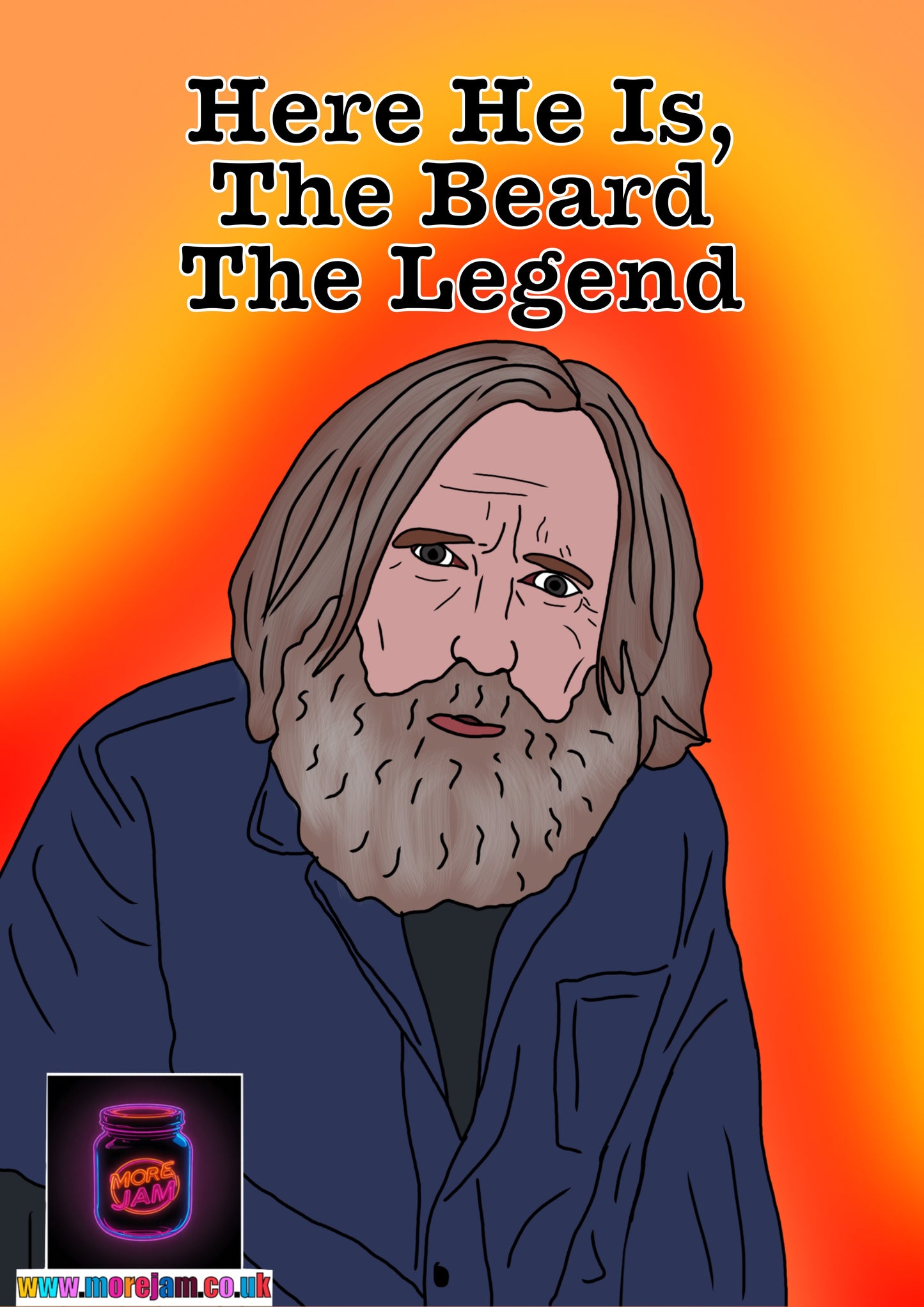 Small Prophets Michael "The Beard The Legend"  Funny Birthday Card More Jam