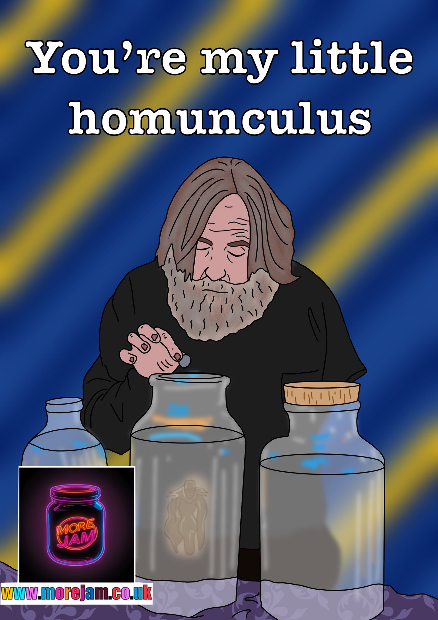 Small Prophets Occasion Card Little Homunculus - Funny Birthday Card More Jam