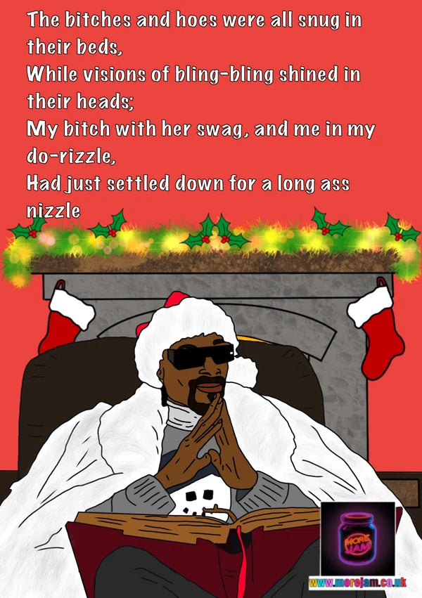 Snoop Dogg Long Ass Nizzle | Funny Christmas Card | More Jam