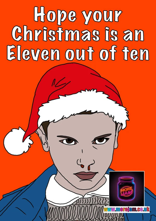 Stranger Things Eleven | Funny Christmas Card | More Jam