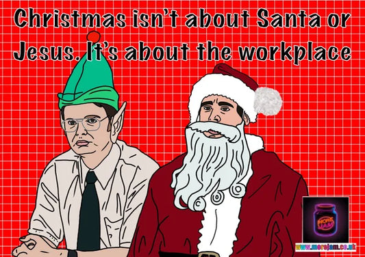 The Office Christmas Is About The Workplace | Funny Christmas Card | More Jam