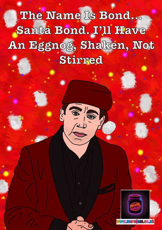 The Office US Michael Scott The Name is Bond... | Funny Christmas Card | More Jam