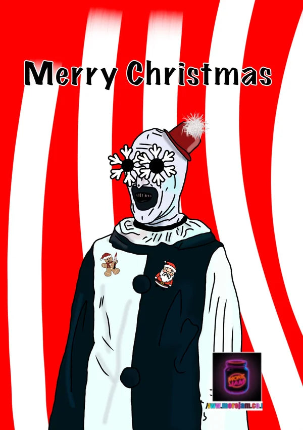 The Terrifier Art The Clown | Funny Christmas Card | More Jam