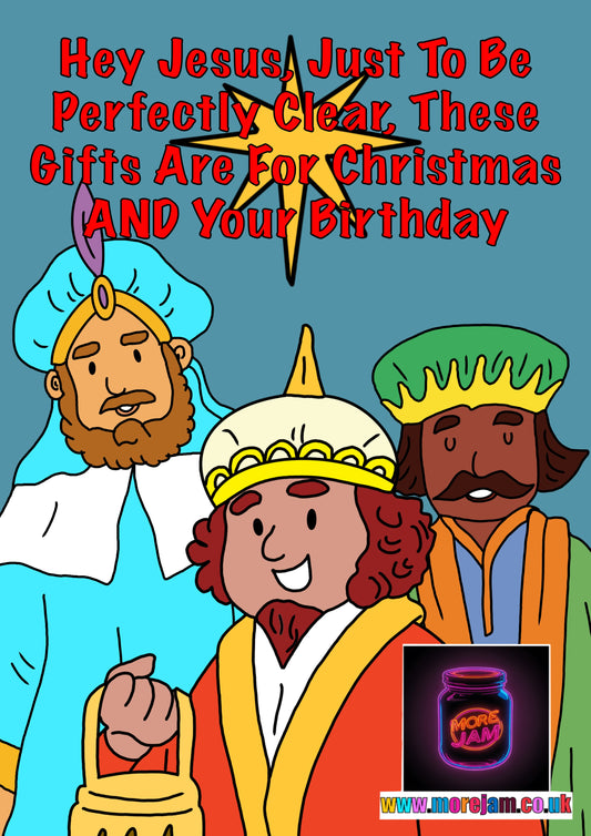 Three Wise & Tight Men | Funny Christmas Card | More Jam
