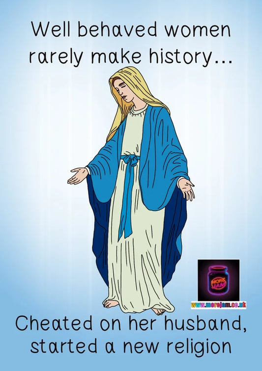 Virgin Mary | Funny Christmas Card | More Jam