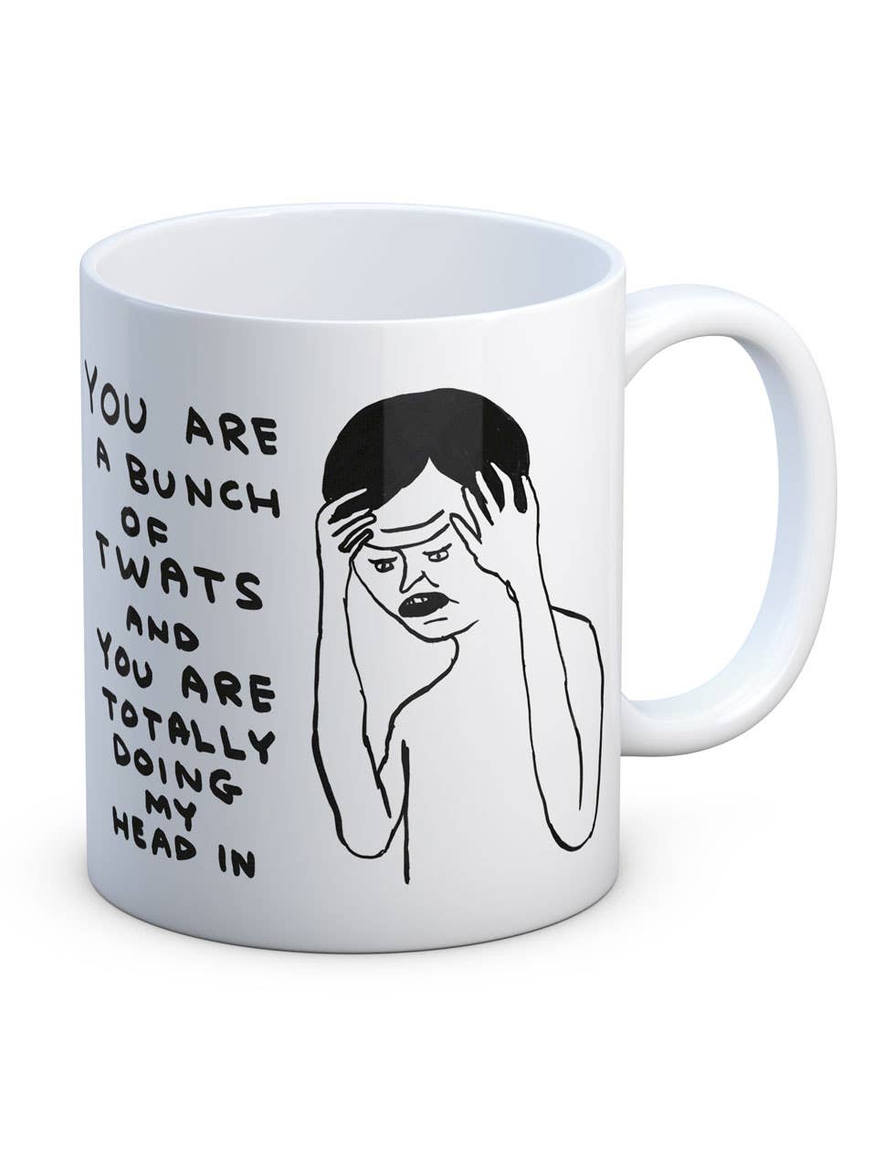Funny Gift David Shrigley Mug - Bunch Of Twats