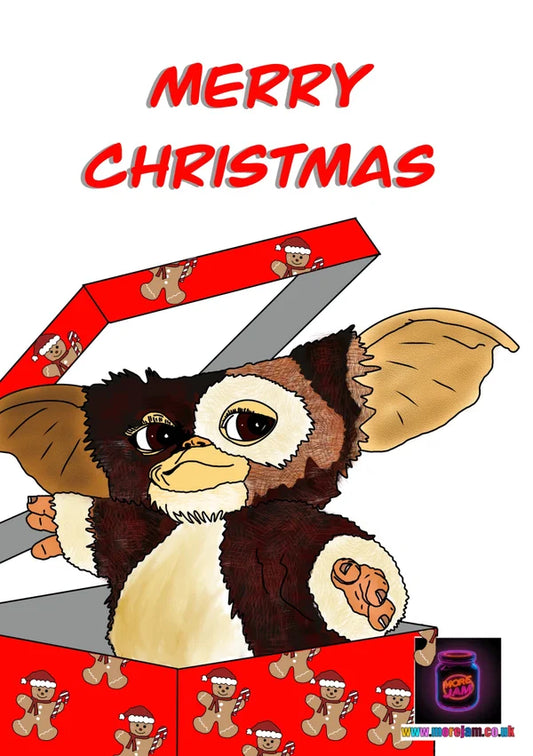 Christmas Card Gizmo Gremlin | More Jam