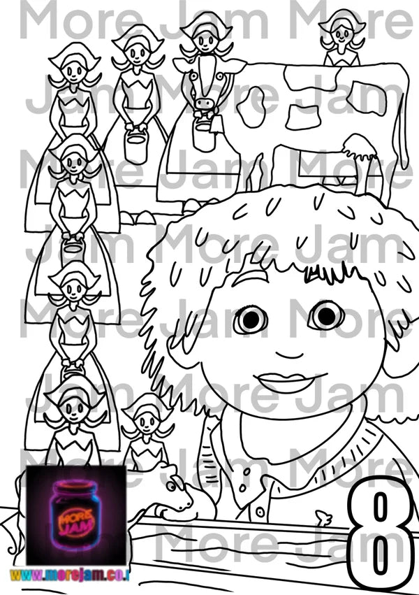 12 Days Of Christmas Colouring Book 50 only