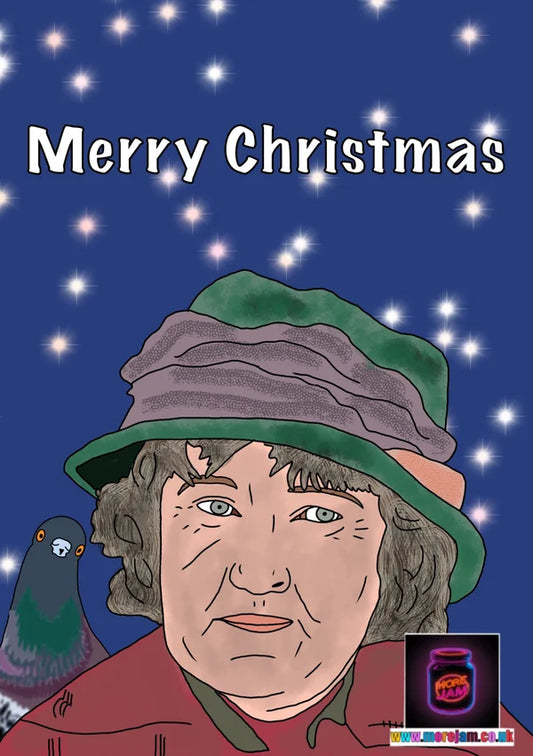 Pigeon Lady | Home Alone Christmas Card | More Jam