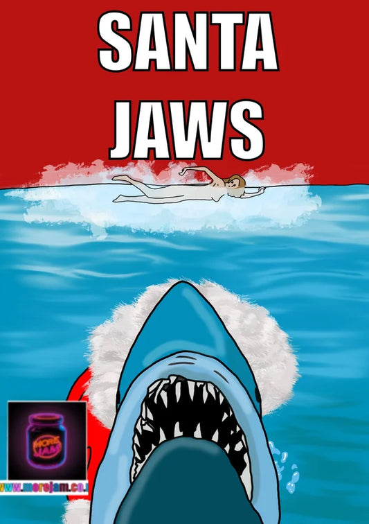 Santa Jaws | Jaws Christmas Card | More Jam