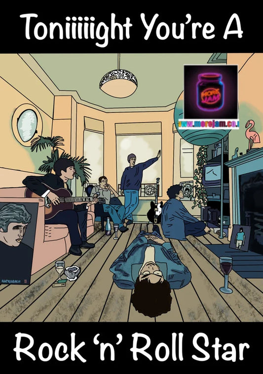 Tonight You're a Rock n Roll Star | Oasis Definitely Maybe Card | More Jam