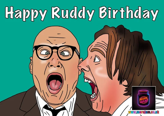 Happy Ruddy Birthday | Funny Bottom Birthday Card | More Jam