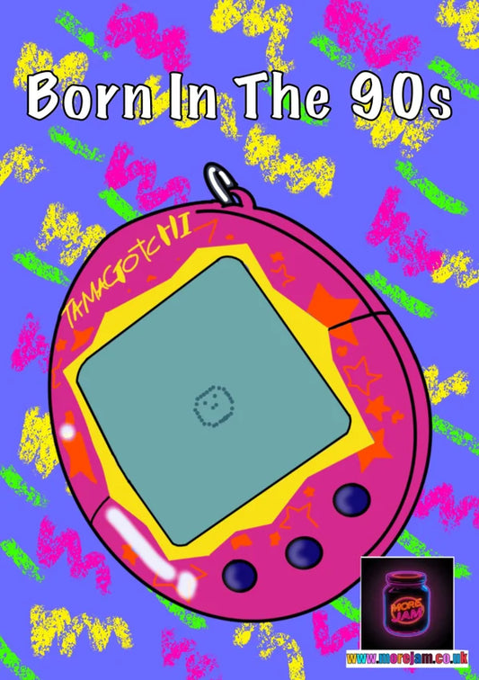 Birthday Card 90s Tamagotchi | More Jam