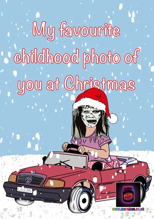 Christmas Card Childhood Christmas Photo Exorcist | More Jam