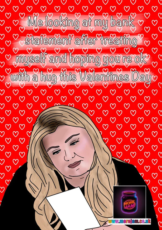 Valentine’s Day Card Gemma Collins Hugs | More Jam