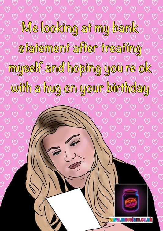 Birthday Card Gemma Collins Hugs | More Jam