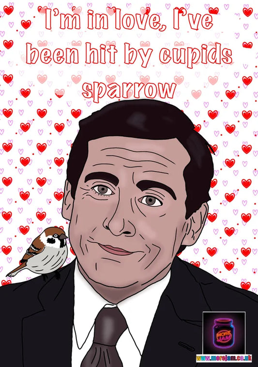 Cupids Sparrow | Funny The Office Valentine's Day Card | More Jam
