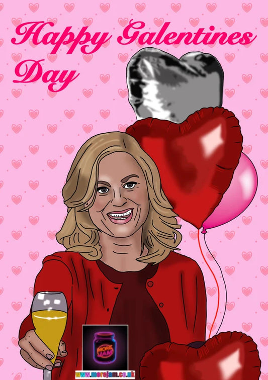 Happy Galentine's Day | Leslie Knope Parks and Recreation Valentine's Day Card | More Jam